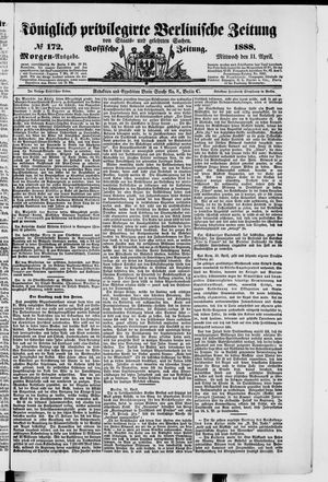 Königlich privilegirte Berlinische Zeitung von Staats- und gelehrten Sachen vom 11.04.1888