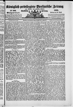 Königlich privilegirte Berlinische Zeitung von Staats- und gelehrten Sachen vom 20.04.1888