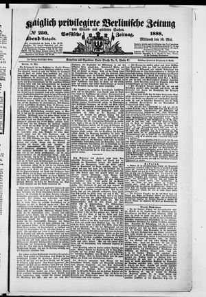 Königlich privilegirte Berlinische Zeitung von Staats- und gelehrten Sachen vom 16.05.1888