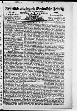 Königlich privilegirte Berlinische Zeitung von Staats- und gelehrten Sachen vom 17.05.1888