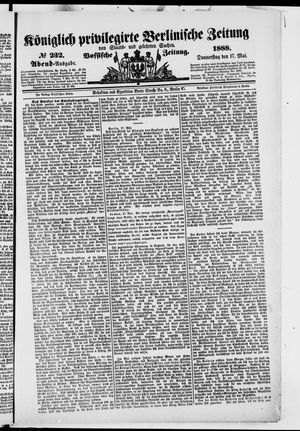 Königlich privilegirte Berlinische Zeitung von Staats- und gelehrten Sachen vom 17.05.1888