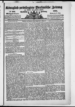 Königlich privilegirte Berlinische Zeitung von Staats- und gelehrten Sachen vom 18.05.1888