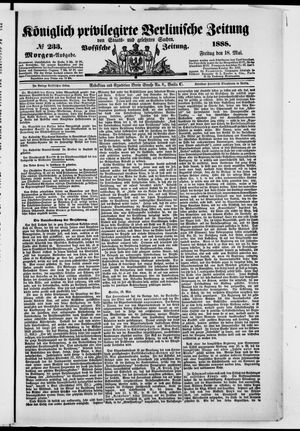 Königlich privilegirte Berlinische Zeitung von Staats- und gelehrten Sachen vom 18.05.1888