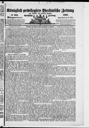 Königlich privilegirte Berlinische Zeitung von Staats- und gelehrten Sachen vom 19.05.1888