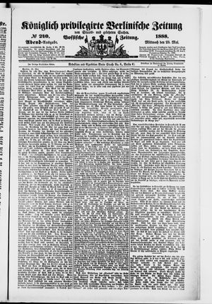 Königlich privilegirte Berlinische Zeitung von Staats- und gelehrten Sachen vom 23.05.1888