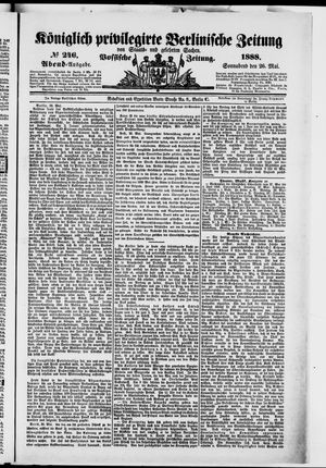 Königlich privilegirte Berlinische Zeitung von Staats- und gelehrten Sachen vom 26.05.1888