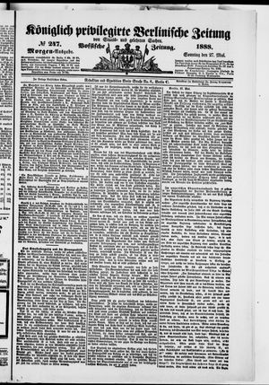 Königlich privilegirte Berlinische Zeitung von Staats- und gelehrten Sachen vom 27.05.1888