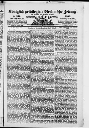 Königlich privilegirte Berlinische Zeitung von Staats- und gelehrten Sachen vom 31.05.1888