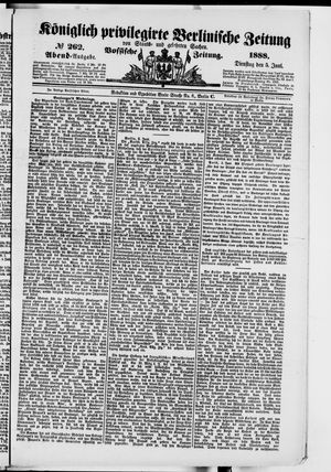 Königlich privilegirte Berlinische Zeitung von Staats- und gelehrten Sachen vom 05.06.1888