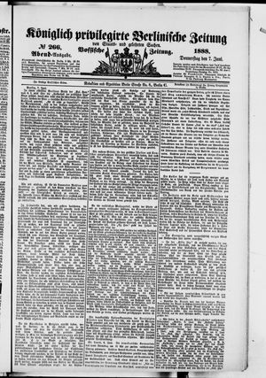 Königlich privilegirte Berlinische Zeitung von Staats- und gelehrten Sachen vom 07.06.1888