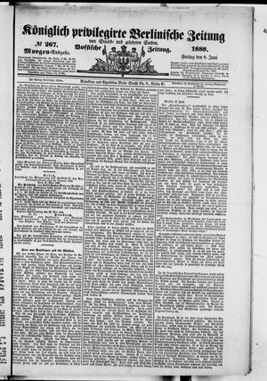Königlich privilegirte Berlinische Zeitung von Staats- und gelehrten Sachen vom 08.06.1888