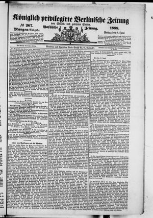 Königlich privilegirte Berlinische Zeitung von Staats- und gelehrten Sachen vom 08.06.1888