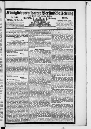 Königlich privilegirte Berlinische Zeitung von Staats- und gelehrten Sachen vom 17.06.1888