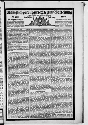 Königlich privilegirte Berlinische Zeitung von Staats- und gelehrten Sachen vom 20.06.1888