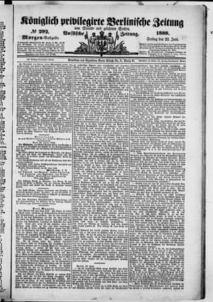 Königlich privilegirte Berlinische Zeitung von Staats- und gelehrten Sachen vom 22.06.1888