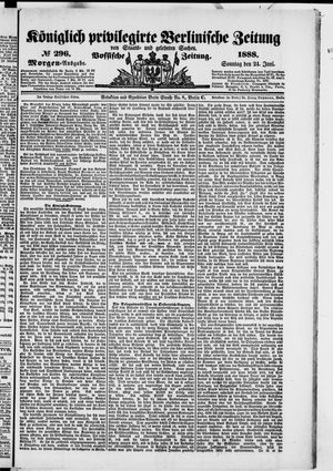 Königlich privilegirte Berlinische Zeitung von Staats- und gelehrten Sachen vom 24.06.1888