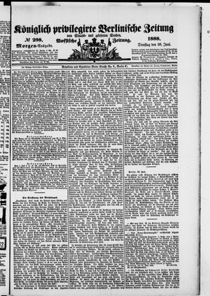 Königlich privilegirte Berlinische Zeitung von Staats- und gelehrten Sachen vom 26.06.1888