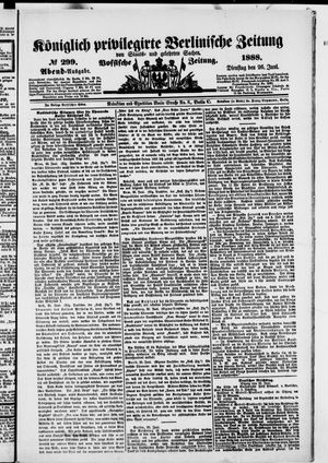 Königlich privilegirte Berlinische Zeitung von Staats- und gelehrten Sachen vom 26.06.1888