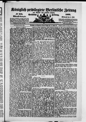 Königlich privilegirte Berlinische Zeitung von Staats- und gelehrten Sachen vom 04.07.1888