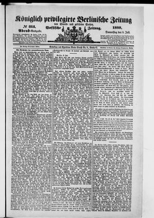 Königlich privilegirte Berlinische Zeitung von Staats- und gelehrten Sachen vom 05.07.1888