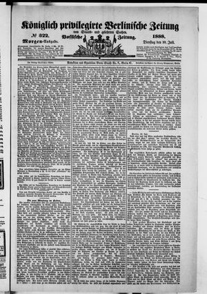 Königlich privilegirte Berlinische Zeitung von Staats- und gelehrten Sachen vom 10.07.1888