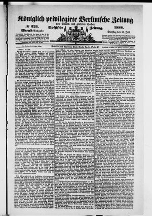 Königlich privilegirte Berlinische Zeitung von Staats- und gelehrten Sachen vom 10.07.1888