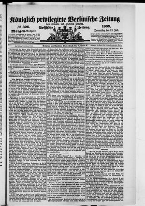 Königlich privilegirte Berlinische Zeitung von Staats- und gelehrten Sachen vom 12.07.1888