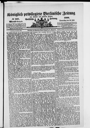 Königlich privilegirte Berlinische Zeitung von Staats- und gelehrten Sachen vom 12.07.1888