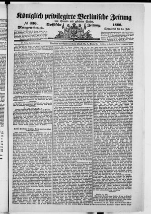 Königlich privilegirte Berlinische Zeitung von Staats- und gelehrten Sachen vom 14.07.1888