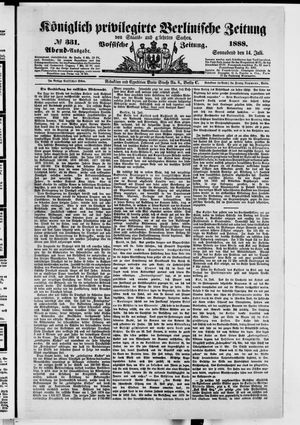 Königlich privilegirte Berlinische Zeitung von Staats- und gelehrten Sachen on Jul 14, 1888
