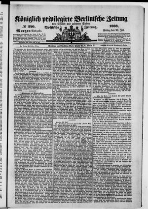 Königlich privilegirte Berlinische Zeitung von Staats- und gelehrten Sachen vom 20.07.1888