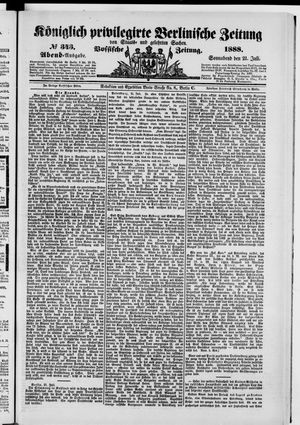 Königlich privilegirte Berlinische Zeitung von Staats- und gelehrten Sachen vom 21.07.1888