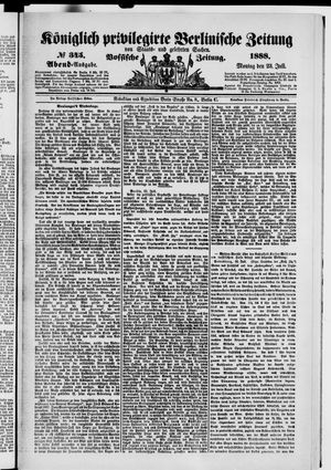 Königlich privilegirte Berlinische Zeitung von Staats- und gelehrten Sachen vom 23.07.1888