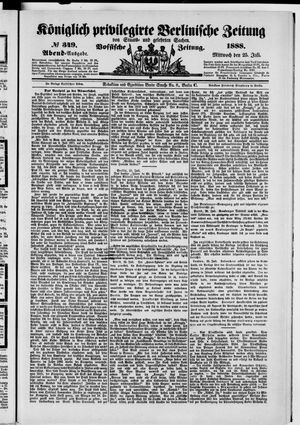 Königlich privilegirte Berlinische Zeitung von Staats- und gelehrten Sachen vom 25.07.1888