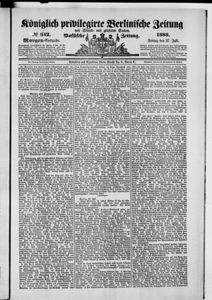 Königlich privilegirte Berlinische Zeitung von Staats- und gelehrten Sachen vom 27.07.1888