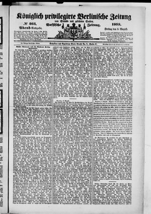 Königlich privilegirte Berlinische Zeitung von Staats- und gelehrten Sachen vom 03.08.1888