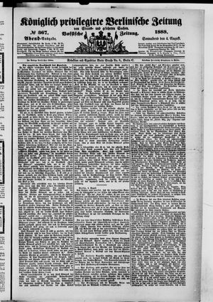 Königlich privilegirte Berlinische Zeitung von Staats- und gelehrten Sachen vom 04.08.1888