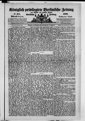 Königlich privilegirte Berlinische Zeitung von Staats- und gelehrten Sachen vom 07.08.1888