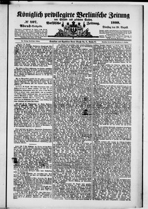 Königlich privilegirte Berlinische Zeitung von Staats- und gelehrten Sachen vom 28.08.1888