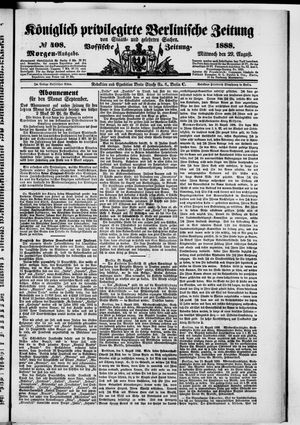Königlich privilegirte Berlinische Zeitung von Staats- und gelehrten Sachen vom 29.08.1888