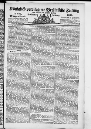 Königlich privilegirte Berlinische Zeitung von Staats- und gelehrten Sachen vom 12.09.1888