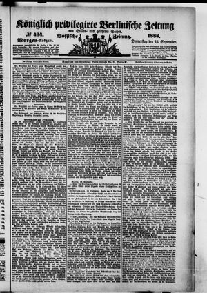 Königlich privilegirte Berlinische Zeitung von Staats- und gelehrten Sachen vom 13.09.1888