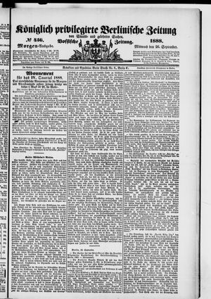 Königlich privilegirte Berlinische Zeitung von Staats- und gelehrten Sachen vom 26.09.1888