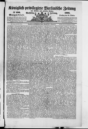 Königlich privilegirte Berlinische Zeitung von Staats- und gelehrten Sachen vom 16.10.1888