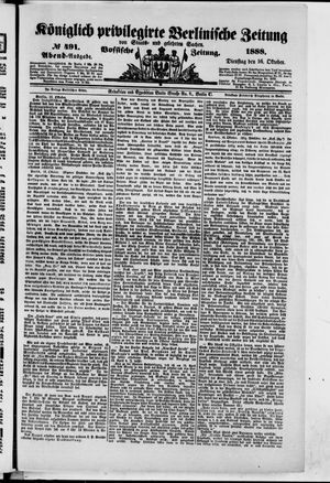 Königlich privilegirte Berlinische Zeitung von Staats- und gelehrten Sachen vom 16.10.1888