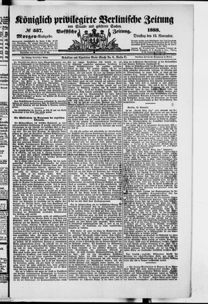 Königlich privilegirte Berlinische Zeitung von Staats- und gelehrten Sachen vom 13.11.1888