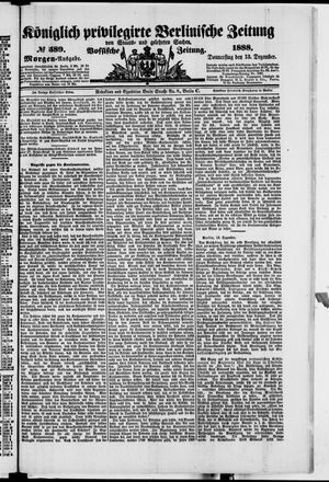 Königlich privilegirte Berlinische Zeitung von Staats- und gelehrten Sachen vom 13.12.1888