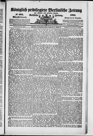 Königlich privilegirte Berlinische Zeitung von Staats- und gelehrten Sachen vom 21.12.1888