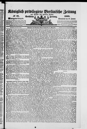 Königlich privilegirte Berlinische Zeitung von Staats- und gelehrten Sachen vom 19.01.1889