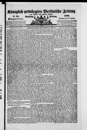 Königlich privilegirte Berlinische Zeitung von Staats- und gelehrten Sachen on Jan 20, 1889